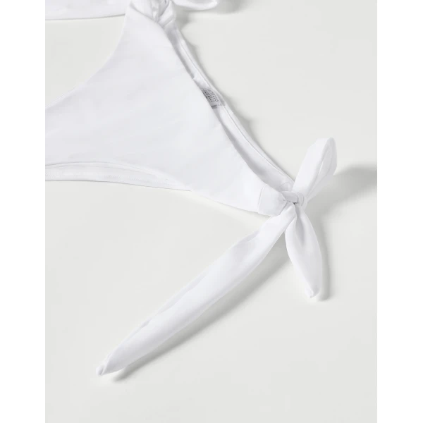 Techno jersey bikini bottoms in White - Image 4