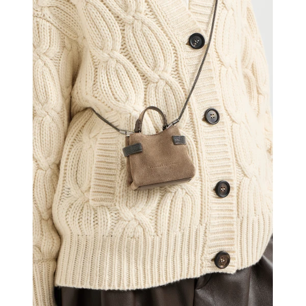 Top-Handle Essence micro bag in Bark - Image 4