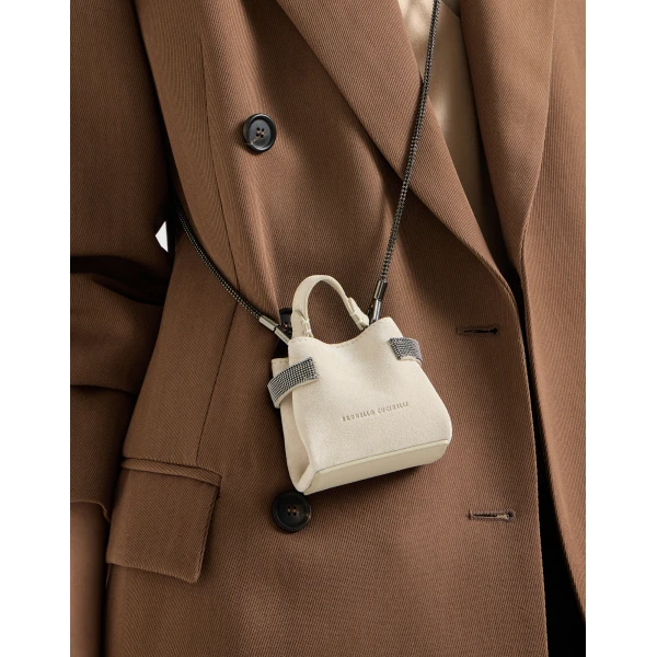 Top-Handle Essence micro bag in Ivory - Image 4
