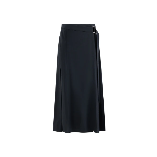 Tropical luxury wool kilt skirt in Blue