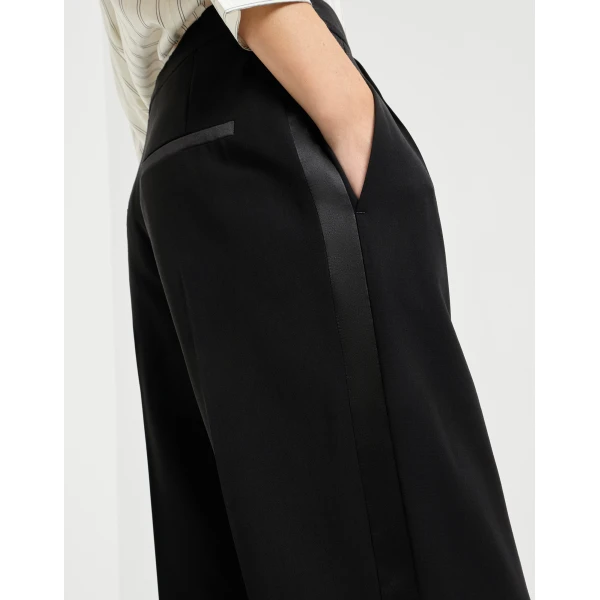 Tuxedo trousers in Black - Image 4