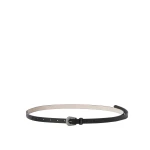 Brunello Cucinelli Vintage-effect leather belt with monili in Black | Belts | Coveti