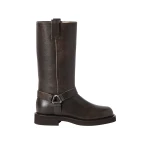 Brunello Cucinelli Vintage leather Biker Boots in Rust Brown