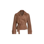 Brunello Cucinelli Vintage nappa Crop trenchcoat in Brown