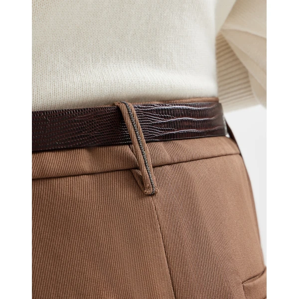 Brunello Cucinelli Virgin wool tricotine trousers in Dattero