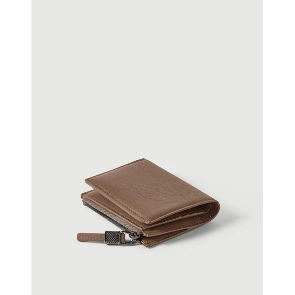 Brunello Cucinelli Wallet in Brown Gianduia, view 3 | Wallets & Purses | Coveti