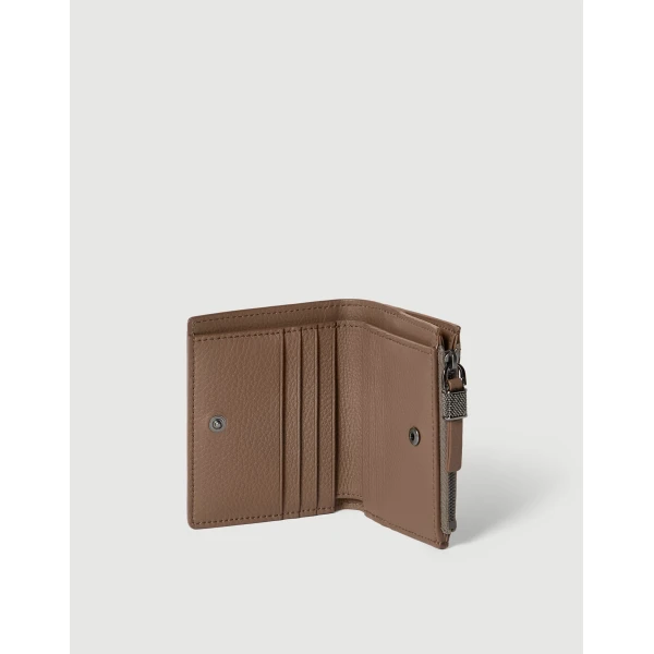 Brunello Cucinelli Wallet in Brown Gianduia, view 4 | Wallets & Purses | Coveti