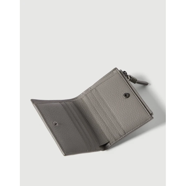 Brunello Cucinelli Wallet in Stone Grey, view 4 | Wallets & Purses | Coveti