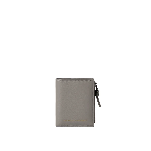 Brunello Cucinelli Wallet in Stone Grey | Wallets & Purses | Coveti