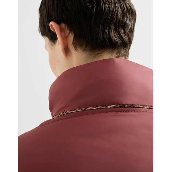 Brunello Cucinelli Water-resistant down vest in Ruby