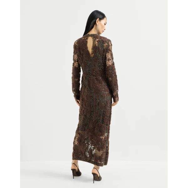 Whispering bloom embroidery dress in Brown - Image 3