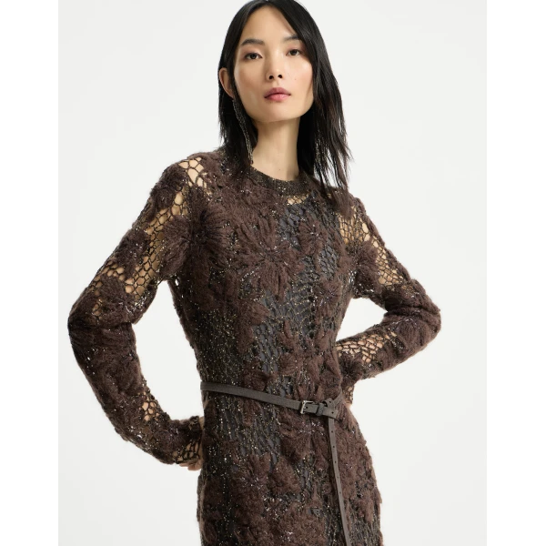 Whispering bloom embroidery dress in Brown - Image 5