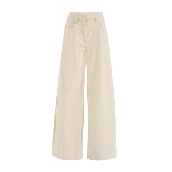 Wide trousers in Ecru