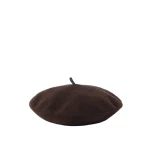 Brunello Cucinelli Wool beret in Cocoa | Hats | Coveti