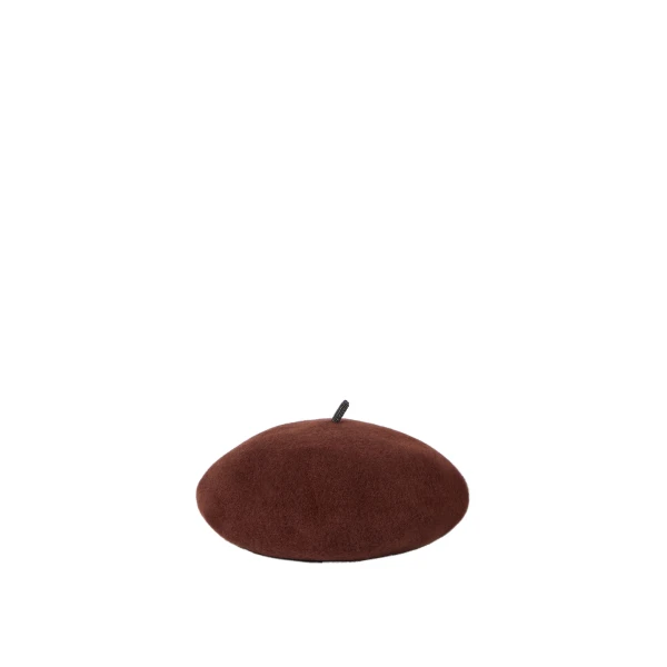 Brunello Cucinelli Wool beret in Ruby | Hats | Coveti