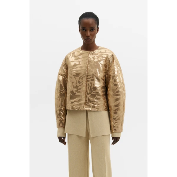 By Malina Abigail Jacket in Savannah Metallic | Jackets | Coveti