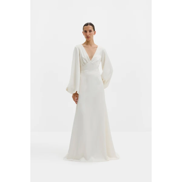 By Malina Addie Gown in Cream | Wedding Dresses | Coveti