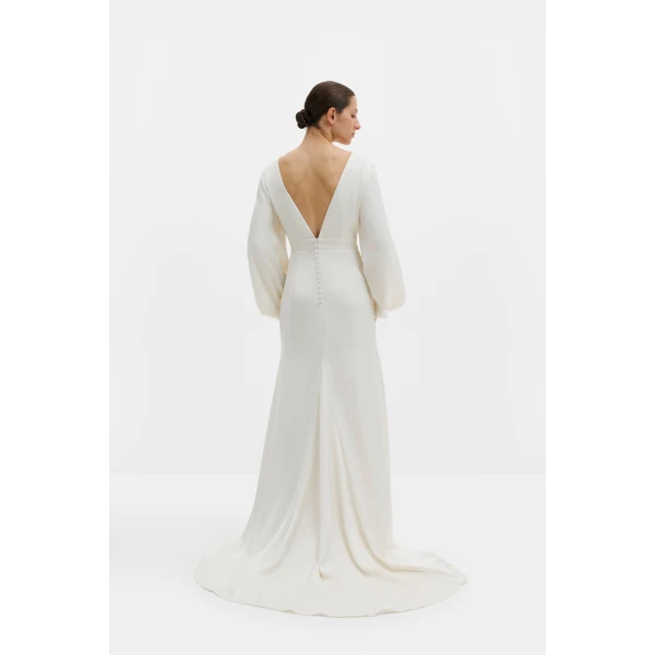 By Malina Addie Gown in Cream | Wedding Dresses | Coveti