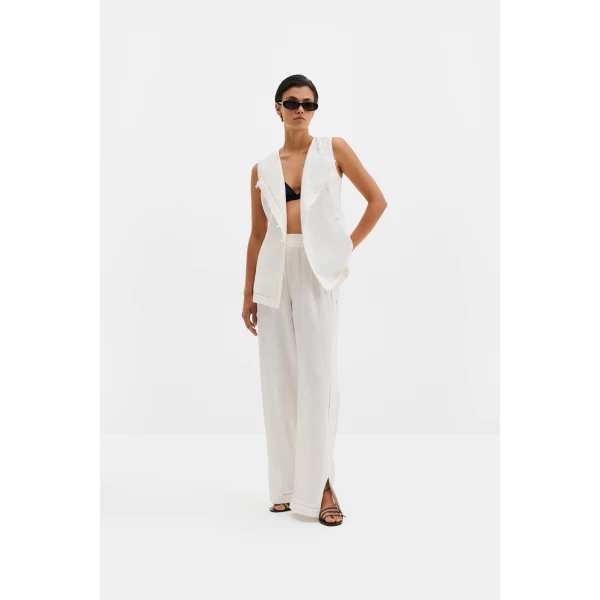 By Malina Alessandra Pants in White | Wide leg pants | Coveti