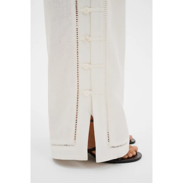 By Malina Alessandra Pants in White | Wide leg pants | Coveti
