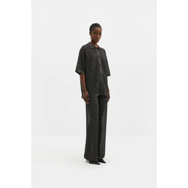 By Malina Alissa Pants in Black Metallic | Pants | Coveti