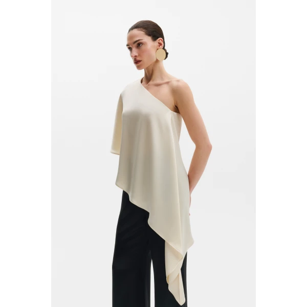By Malina Aria Blouse in Pearl | Blouse | Coveti