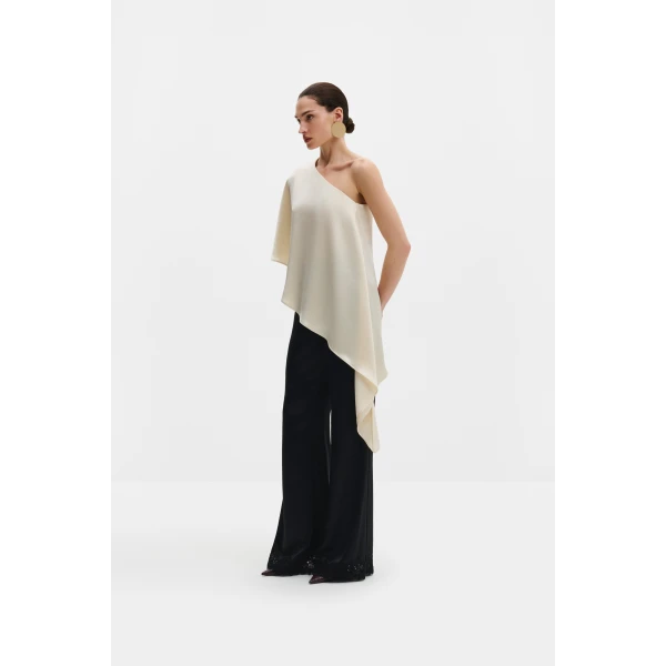 By Malina Aria Blouse in Pearl | Blouse | Coveti