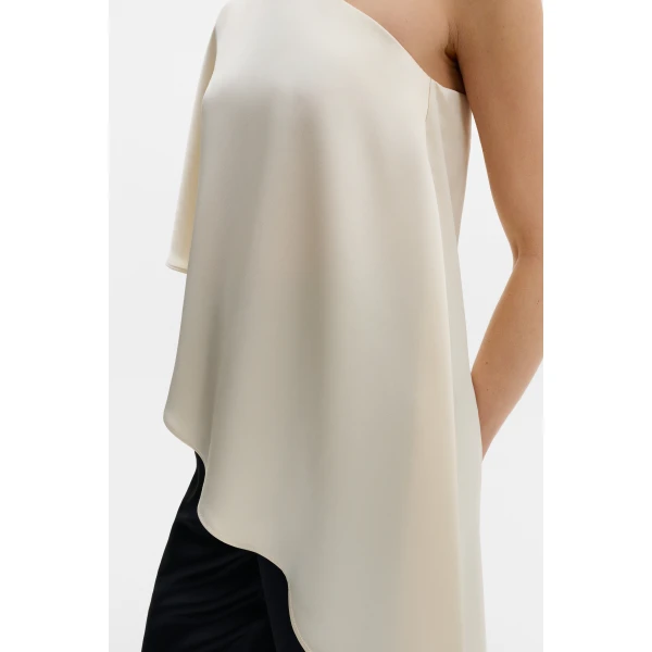 By Malina Aria Blouse in Pearl | Blouse | Coveti