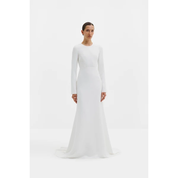 By Malina Aurora Gown in Ivory | Wedding Dresses | Coveti