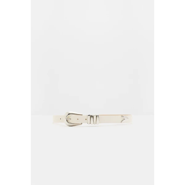 By Malina Azelia Belt in Vanilla | Belts | Coveti