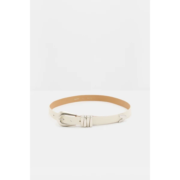 By Malina Azelia Belt in Vanilla | Belts | Coveti