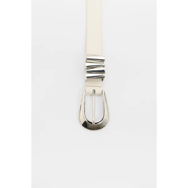 By Malina Azelia Belt in Vanilla | Belts | Coveti
