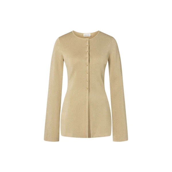 By Malina Azra Cardigan in Pale Gold | Cardigan | Coveti