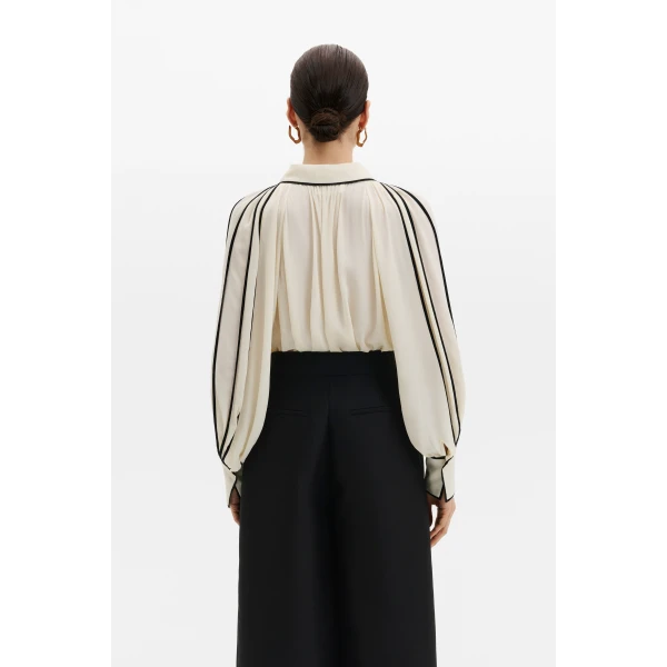 By Malina Bea Blouse in Vanilla | Blouse | Coveti