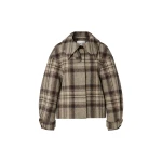 By Malina Callie Jacket in Steel Checks | Jackets | Coveti