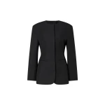 By Malina Carol Wool Blazer in Black | Blazers | Coveti
