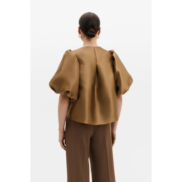 By Malina Cleo Blouse in Camel | Blouse | Coveti
