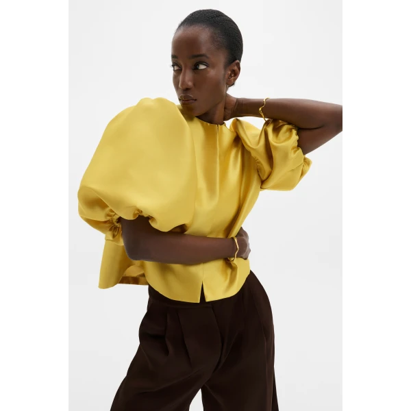By Malina Cleo Blouse in Mango | Blouse | Coveti