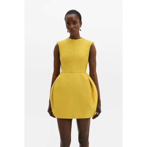 By Malina Debra Mini Dress in Mango | Mini Dresses | Coveti