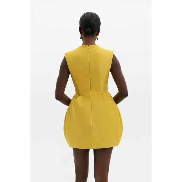 By Malina Debra Mini Dress in Mango | Mini Dresses | Coveti