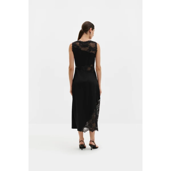 By Malina Desire Midi Dress in Black | Midi Dresses | Coveti