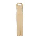 By Malina Donia Maxi Dress in Pale Gold | Maxi Dresses | Coveti