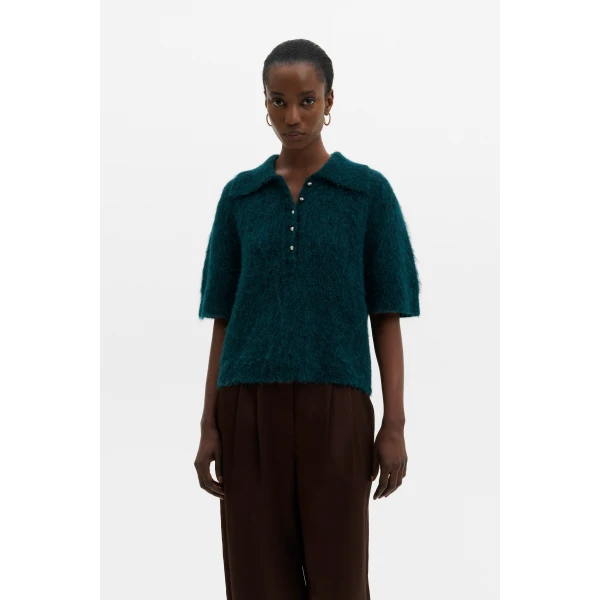 By Malina Eileen Top in Teal | Tops | Coveti