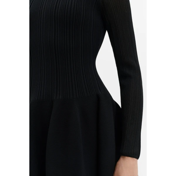 By Malina Elona Midi Dress in Black | Midi Dresses | Coveti