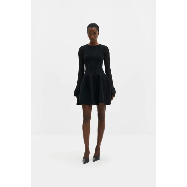 By Malina Elona Mini Dress in Black | Mini Dresses | Coveti