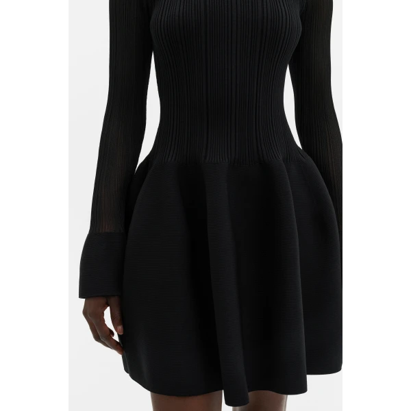 By Malina Elona Mini Dress in Black | Mini Dresses | Coveti