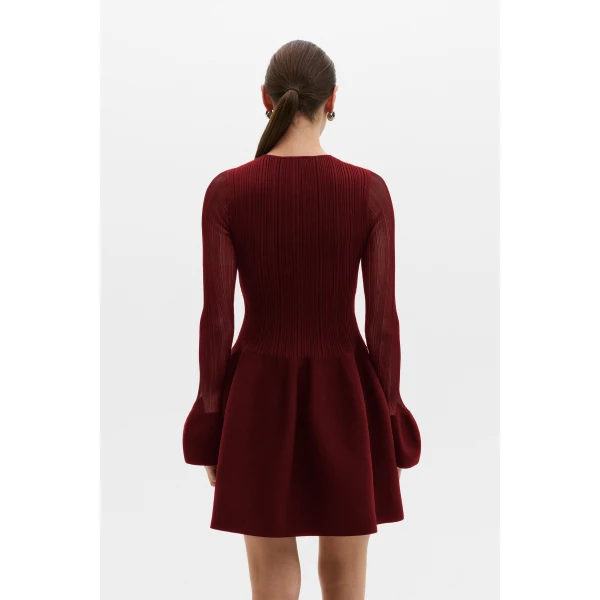 By Malina Elona Mini Dress in Ruby | Mini Dresses | Coveti