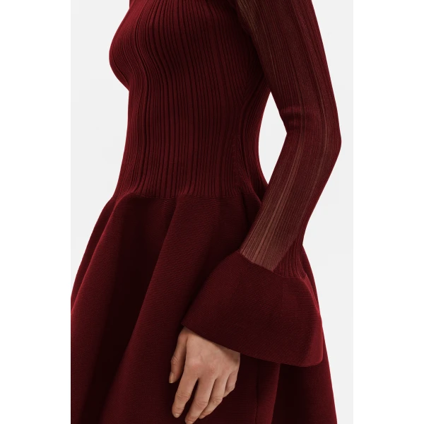 By Malina Elona Mini Dress in Ruby | Mini Dresses | Coveti