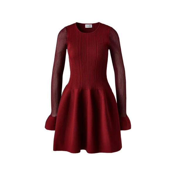 Elona Mini Dress in Ruby