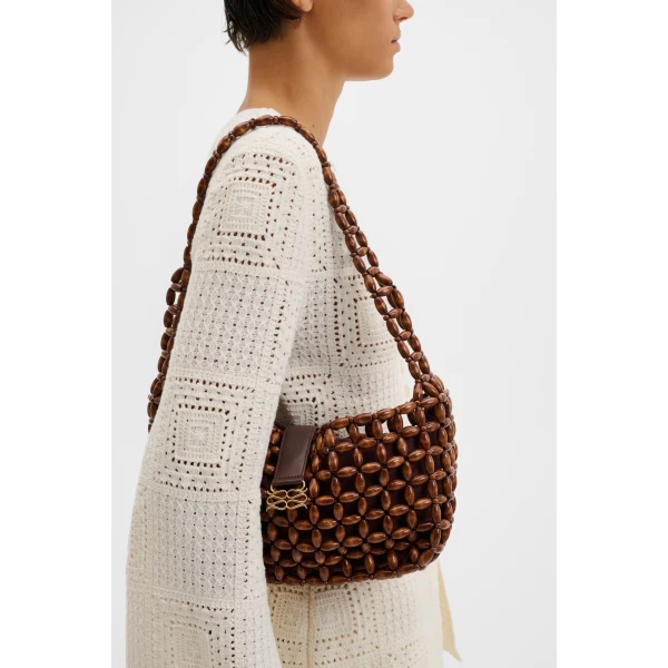 By Malina Elvina Bag in Espresso | Shoulder & Crossbody Bags | Coveti